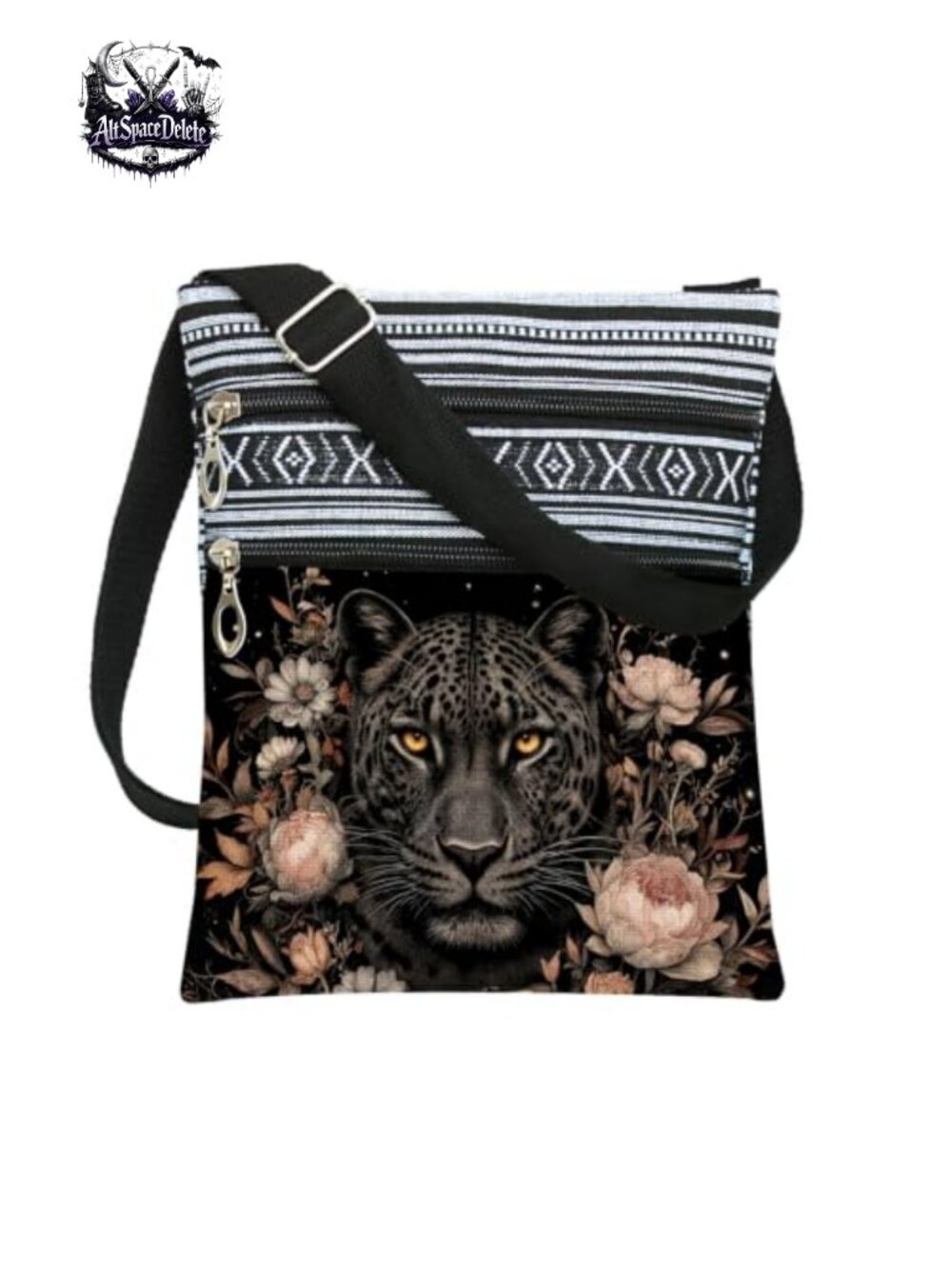 Crossbody Bag Multi-Pocket Adjustable Strap Polyester Zipper